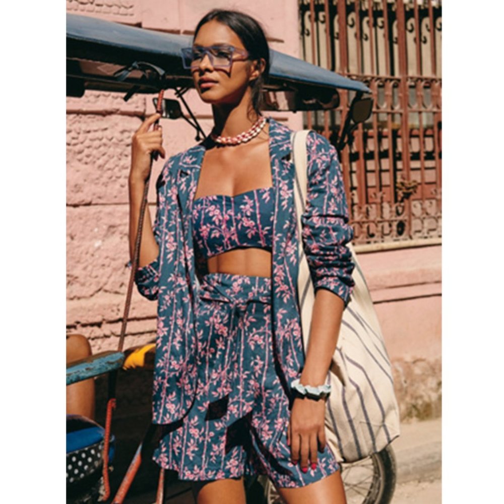 Free People Poolside Three-Piece Floral Suit Set